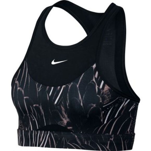Nike Swoosh Mesh Sports Bra Black White  Support S - Picture 11 of 11
